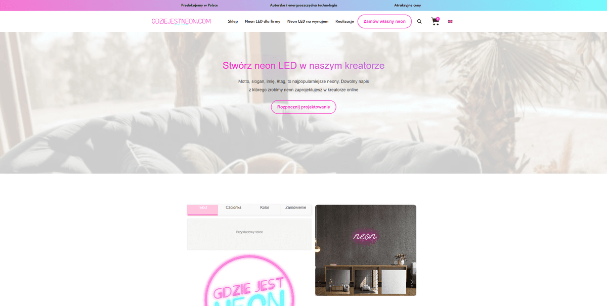 Gdzie Jest Neon Page Screenshot